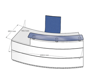 Thiết Kế Hiện Đại Bề Mặt Rắn Cong Văn Phòng Tiếp Tân Bảng Mô Hình Quầy Lễ Tân - Product Image 4