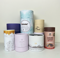 Boîte d'emballage en tube de papier cylindrique rigide de luxe avec logo personnalisé, en carton kraft, pour vêtements, chaussettes, bougies