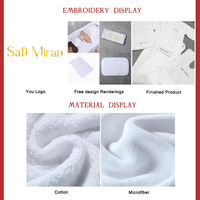 Ensemble de serviettes en microfibre douce 4 pièces avec logo personnalisé professionnel serviettes de salon de spa tissées de couleur unie pour usage domestique