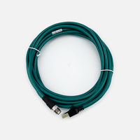 Câble Ethernet blindé COGNEX CCB-84901-2001-05 5M Cat6 droit M12 X-Coded vers RJ45 compatible PoE CE RoHS