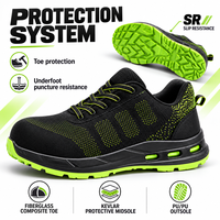Chaussures de sécurité personnalisées à embout composite, tige Flyknit, semelle intermédiaire anti-perforation en Kevlar, semelle extérieure en PU, S1 PS FO SR, chaussures de travail en gros