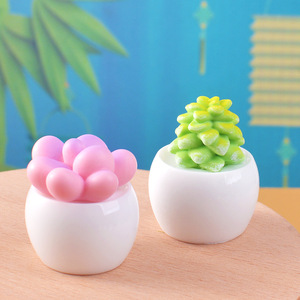 <span class=keywords><strong>Mini</strong></span> Ornamento in Resina a Forma di Pianta, Vaso per Micro Paesaggio, Decorazione Creativa per Ufficio, Casa, Casa delle Bambole, Giardinaggio in Miniatura, Succulente - Product Image 2