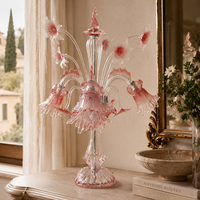Lampe de table en verre soufflé à la main, 3 lumières E14, pour chambre à coucher, villa, décoration de la maison