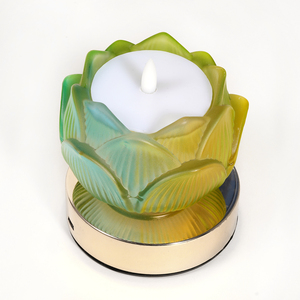 Glowing Lotus <strong>Oil</strong> <strong>Lamp</strong> Ever-Burning <strong>Lamp</strong> - Buddha Worship <strong>Lamp</strong> <strong>Lamp</strong> For Offering Zen-Inspired Creative Decoration For Home Use - Product Image 6