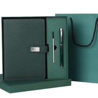 Ensemble cadeau promotionnel personnalisé avec logo d'entreprise, carnet A5, stylo en cuir, papeterie - Fournitures de bureau, reliure à feuilles mobiles