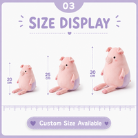 Jolie Peluche Cochon Rose Personnalisée en Polyester Doux, Figurine de Cochon Mignon, Décoration d'Intérieur, Anti-Stress, Faible MOQ, OEM ODM