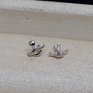 Accesorios DIY Hechos a Mano, Bandeja de Boca de Perro con Perlas Plateadas, Boca Barroca de Tres Pétalos 4121, Fornituras de Joyería, 10 Piezas Vacías Hechas a Mano - Product Image 2