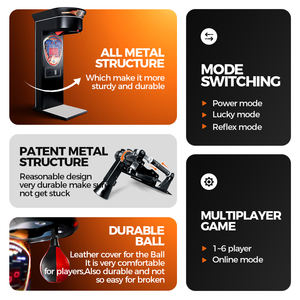 Macchina da Boxe Arcade Elettronica a Moneta per Gioco di Pugilato, con Funzione di Colpo Potente, per Divertimento Urbano - Product Image 2