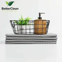 Tapis de séchage de vaisselle en microfibre super absorbant, grand format, pour comptoirs, éviers et égouttoirs, gris