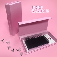 Extensions de cils 3D Volume faites à la main de haute qualité en plateaux 0.02 0.03 0.05 0.07 0.20 CC Cheveux synthétiques véganes sans cruauté animale Marque privée