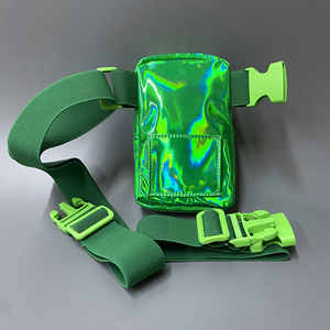 Nouveau design 3 en 1 PU sac de cuisse étanche multifonctionnel vert sac de taille avec bretelles réglables sac de téléphone de sport Portable - Product Image 4