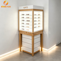 Présentoir de Comptoir Haut de Gamme en Bois et Métal pour Lunettes de Soleil – Vitrine Durable pour Verres Optiques