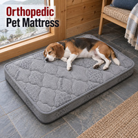 Matelas orthopédique personnalisé pour chien avec options de surmatelas matelassé et construction en noyau de coco pour l'ameublement des animaux de compagnie