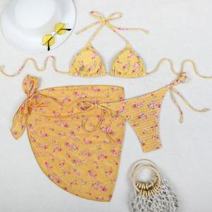 Maillot de bain deux pièces sexy à imprimé léopard pour femme, séchage rapide, éco-responsable, coupe haute, collection 2024 - Product Image 1