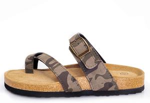 <span class=keywords><strong>Sandales</strong></span> à enfiler pour garçon en <span class=keywords><strong>cuir</strong></span> de vachette PU camouflage, confortables avec semelle en mousse à mémoire de forme et semelle en liège - Product Image 3