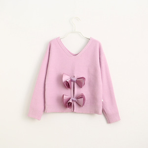 Novedades: Suéteres Lisos de Invierno para Niñas de Marca Estadounidense con Lazo - Product Image 5