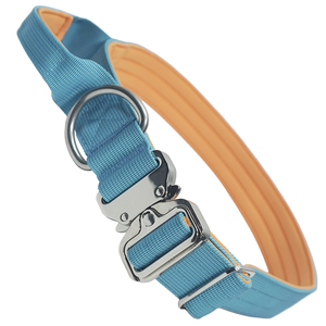 Adjustable Tactical Dog Collar with D-Ring, Soft <b>Padded</b> Nylon Dog Collar with Handle for Outdoor <b>Walking</b> Training - Product Image 1