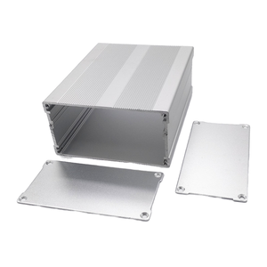 صندوق مشروع كهربائي صغير مصنوع بتقنية التحكم الرقمي بالحاسوب، من سبائك الألومنيوم المؤكسد باللون الرمادي الفضي، حماية IP54، علبة إلكترونية - Product Image 1