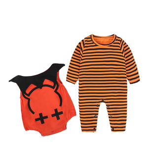 Scirocco Kidsren's Halloween Performance Clothing Set Little Devil Striped Jumpsuit Hat con vestidos <span class=keywords><strong>de</strong></span> algodón Disfraz <span class=keywords><strong>de</strong></span> bebé <span class=keywords><strong>de</strong></span> 3 piezas - Product Image 6