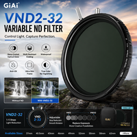 Filtre d'objectif d'appareil photo à densité neutre variable GIAI VND2-32, verre optique nano-enduit, étanche et anti-huile
