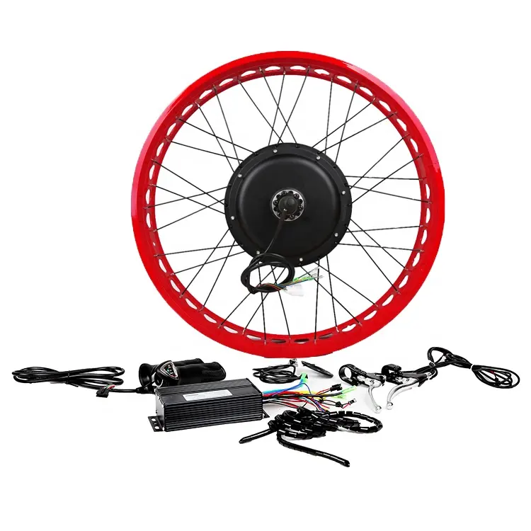 Directly Factory Electric Motor Bicycle 48v 1000w 26x4.0inch Fat Tire Rim Hub Motor Ebike Conversion Kit 5000w with Battery