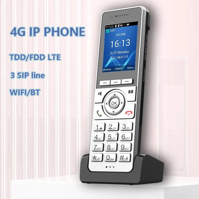Téléphone IP sans fil 2G/3G/4G Téléphone SIP WiFi 2.4G pour bureau, maison, école, hôtels Produits VoIP