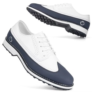 Zapatos de Golf Blancos para Hombre, Parte Superior de Cuero Genuino, Suela de Goma, Entresuela de EVA, Zapatillas Deportivas Transpirables - Product Image 2