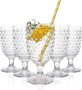 315ml 10,5 oz estilo Vintage estilo europeo Medieval Retro patrón en relieve tallo corto Mini volumen tazas <span class=keywords><strong>de</strong></span> vidrio antiguas - Product Image 2