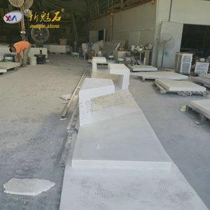 ม้านั่งหินวิเศษ UHPCGRC สีขาวสำหรับกลางแจ้ง ผลิตตามสั่งสำหรับโครงการจัดสวน - Product Image 2