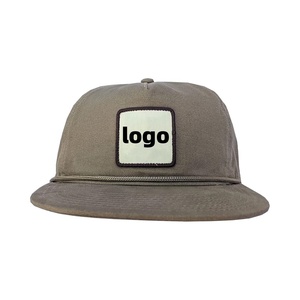New Rope Hat 5 Panel Embroidered Patch Logo High Quality Sportswear Old School Gorras <b>Plain</b> Branded Sport Adjustable <b>Cap</b> for Men - Product Image 2
