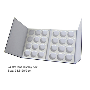 Cajas de Exhibición de Piel Sintética al por Mayor con 12/24 Ranuras <span class=keywords><strong>para</strong></span> <span class=keywords><strong>Lentes</strong></span> de Gafas, Nuevas Cajas de Almacenamiento de <span class=keywords><strong>Lentes</strong></span> de Sol con Forro de EVA - Product Image 2