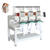 Machine à broder industrielle multi-têtes, automatique et informatisée, pour monogrammes, t-shirts, vêtements et chapeaux