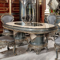 Esstisch mit Aufwendiger Holzschnitzerei im Europäischen Klassischen Stil für Legendäre Edle Prachtvolle Villa Esszimmermöbel