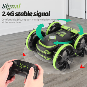 2.4G amfibi Stunt RC araba, çift taraflı çevirme elektrikli araç-Off-Road oyuncak araba ile 360 ° haddeleme ve yuvarlanan - Product Image 4