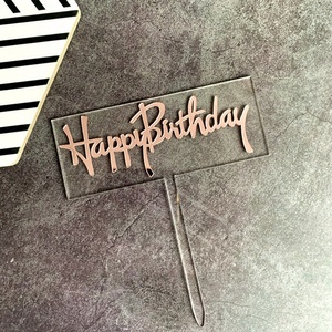 Popular Acrylic Alphabet <b>Baking</b> Decoration Birthday Party Cake Toppers Wholesale - Product Image 4