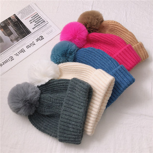 <span class=keywords><strong>Gorro</strong></span> de punto con pompón de <span class=keywords><strong>invierno</strong></span>, gorros de punto para <span class=keywords><strong>mujer</strong></span>, <span class=keywords><strong>gorro</strong></span> de punto con pompón - Product Image 4