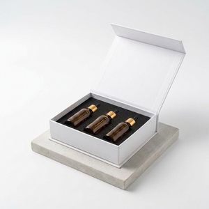 Customized Rigid Gift <b>Box</b> with Sponge Liner for Face Cream & Essential Oil <b>Bottles</b> UV Printing High-End Packaging - Product Image 1