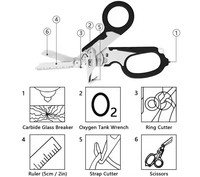 Ciseaux tactiques multifonctionnels d'usine Pinces de premiers soins pour usage extérieur Ciseaux de premiers soins pliables Pièces et accessoires de sac