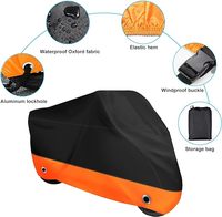 Huilong Housse de moto robuste, imperméable, résistante aux UV, en polyester, design sportif, protection quatre saisons, rejet IR/UV à 90%