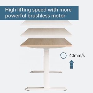 Modern <strong>White</strong> Motorized Adjustable Height Sit-Stand <strong>Desk</strong> <strong>Drawers</strong> Electric Iron Office Furniture Featuring 4 Memory 3-Year - Product Image 2
