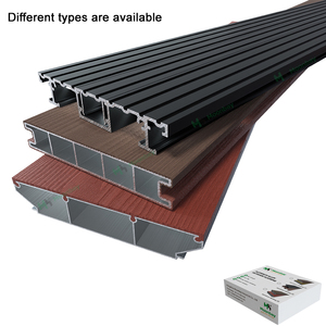 Bảo trì thấp chống ăn mòn Composite Nhôm Cơ Bản phẳng ván gỗ-nhìn <span class=keywords><strong>decking</strong></span> cho ban công sàn gỗ-thay Thế - Product Image 3