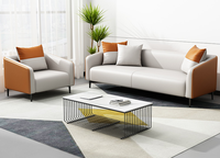 Canapé d'angle élastique de luxe abordable pour salon d'appartement, mobilier en forme de U, ensemble de canapés de bureau pour négociations commerciales