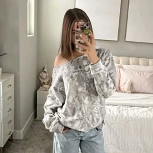 Ensemble deux pièces pour femmes, sweat-shirt à une épaule à imprimé camouflage, pantalon long, coupe ajustée, style streetwear américain décontracté - Product Image 1