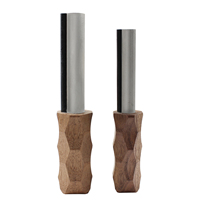 Tige Farrow en magnésium de 12mm poignée ergonomique en bois HSS Striker Feuerstahl fireestel Fire Starter avec bracelet en cuir