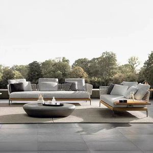Conjunto de Sofás de Exterior de Diseño Nórdico en Aleación de Aluminio con Mimbre de Cuerda Dividida Oly para <span class=keywords><strong>Terraza</strong></span>, Patio, Jardín, Balcón y Solárium - Product Image 3