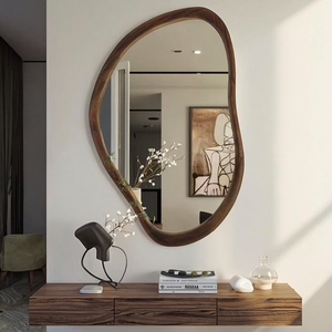 Bằng Gỗ Nghệ Thuật Trang Điểm Nhà Vệ Sinh Phòng Tắm LED Gương Giữa Cổ Mỹ Phẩm Gương Hình Dạng Không Thường Xuyên Treo Tường Trang Điểm Gương 3Mm 4Mm <span class=keywords><strong>5Mm</strong></span> - Product Image 6