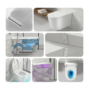 Produit populaire Économie Sanitaire Cuvette de toilette Murale personnalisée Main Flush Télécommande Siège Chauffage <span class=keywords><strong>Pas</strong></span> <span class=keywords><strong>Cher</strong></span> Personnalisé Main Flush - Product Image 5