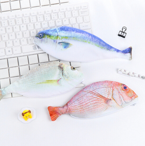Étui à crayons original en forme de poisson salé, étui à crayons personnalisé avec dessin animé, grande capacité, durable - Product Image 5