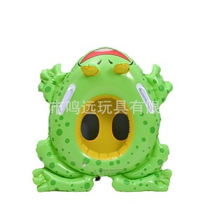 Flotador inflable de cocodrilo Mingyuan para niños, talla única, diseño de dibujos animados para juegos acuáticos infantiles - Product Image 4