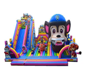 Kommerzielle Cartoon aufblasbare Rutsche Park Schloss für Kinder aufblasbare Türsteher Bounce House Jumping Castle Park für Party